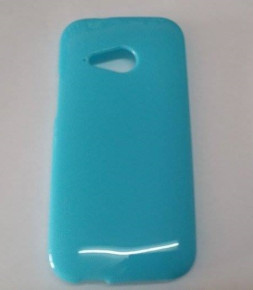 Силиконов гръб ТПУ гланц за HTC ONE Mini 2 M8 светло син
